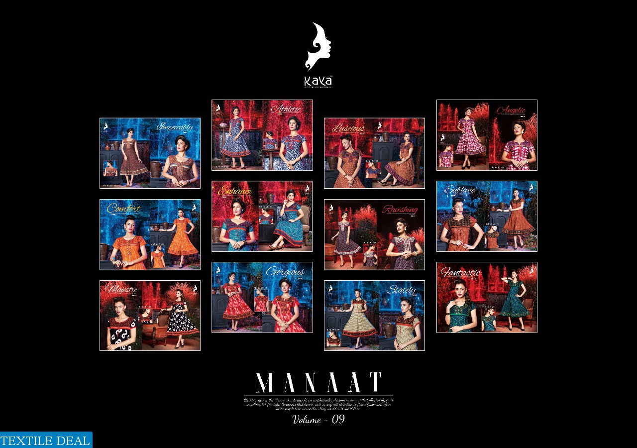 kaya mannat vol-9 Wholesale anarkali kurtis